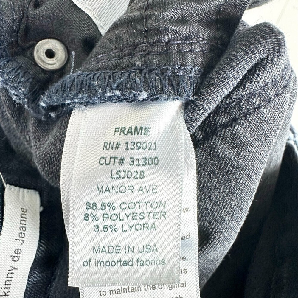 Frame Denim Le Skinny de Jeanne Manor Ave Mid Rise Size 28 - Picture 6 of 6